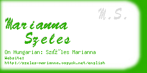 marianna szeles business card